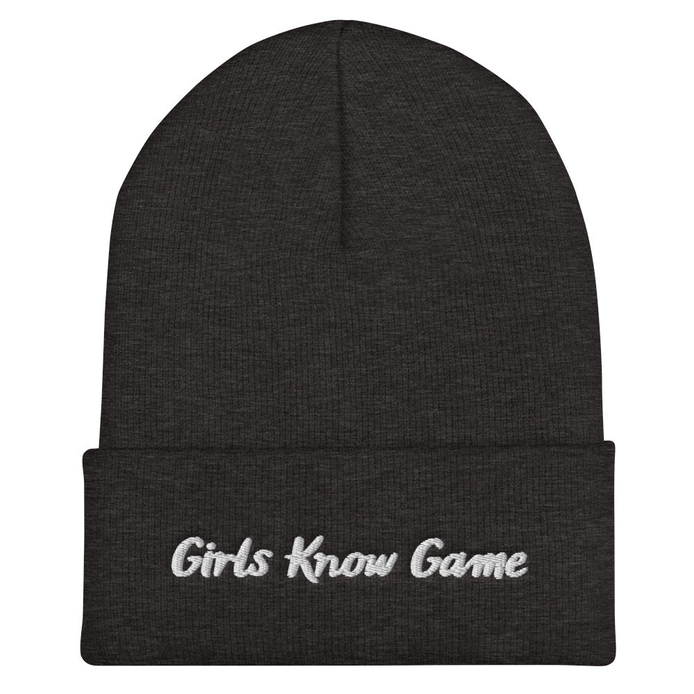 Girls Know Game Cuffed Beanie