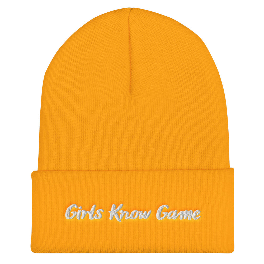 Girls Know Game Cuffed Beanie