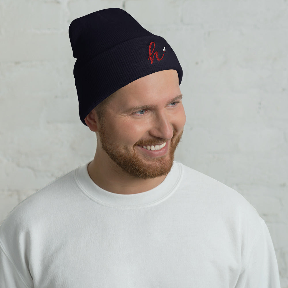 h Rocket (Red h) Cuffed Beanie