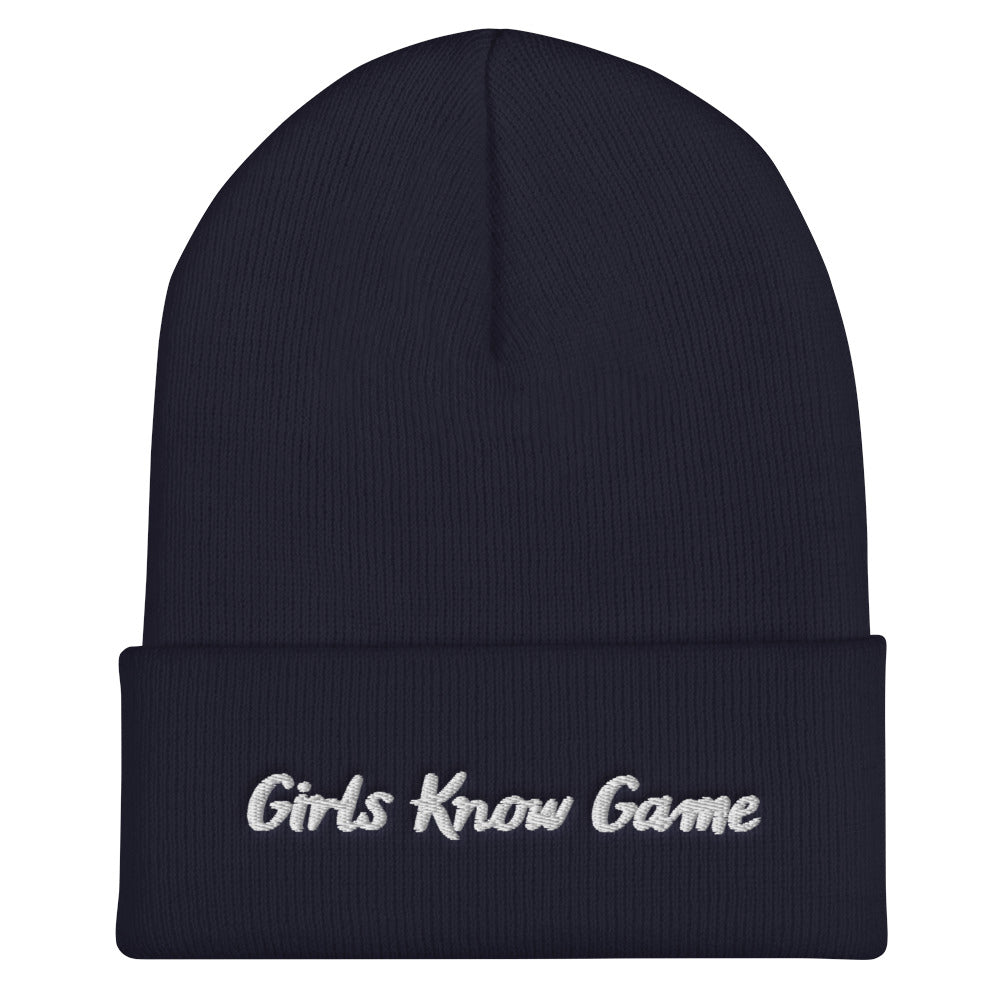 Girls Know Game Cuffed Beanie