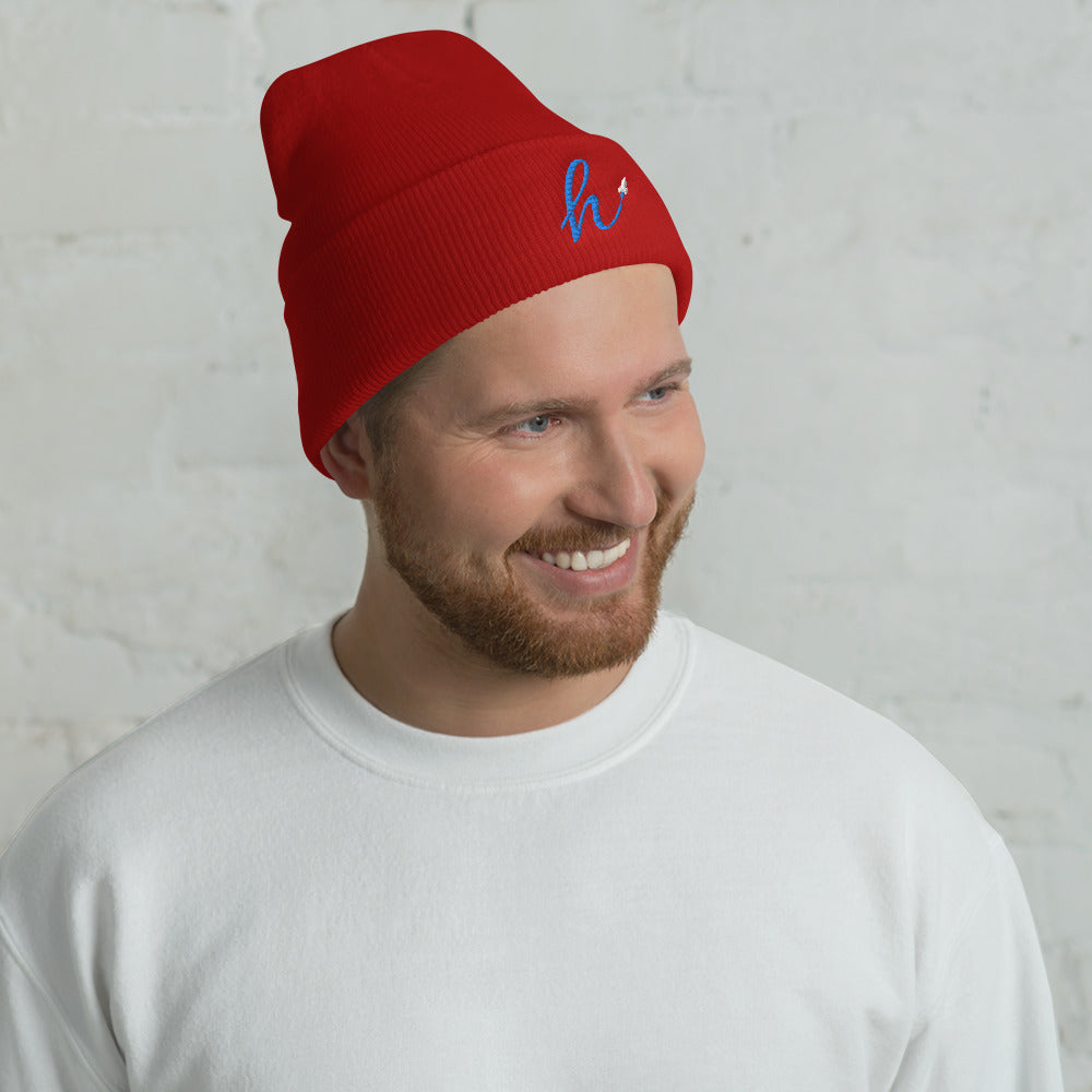 h Rocket (Blue h) Cuffed Beanie