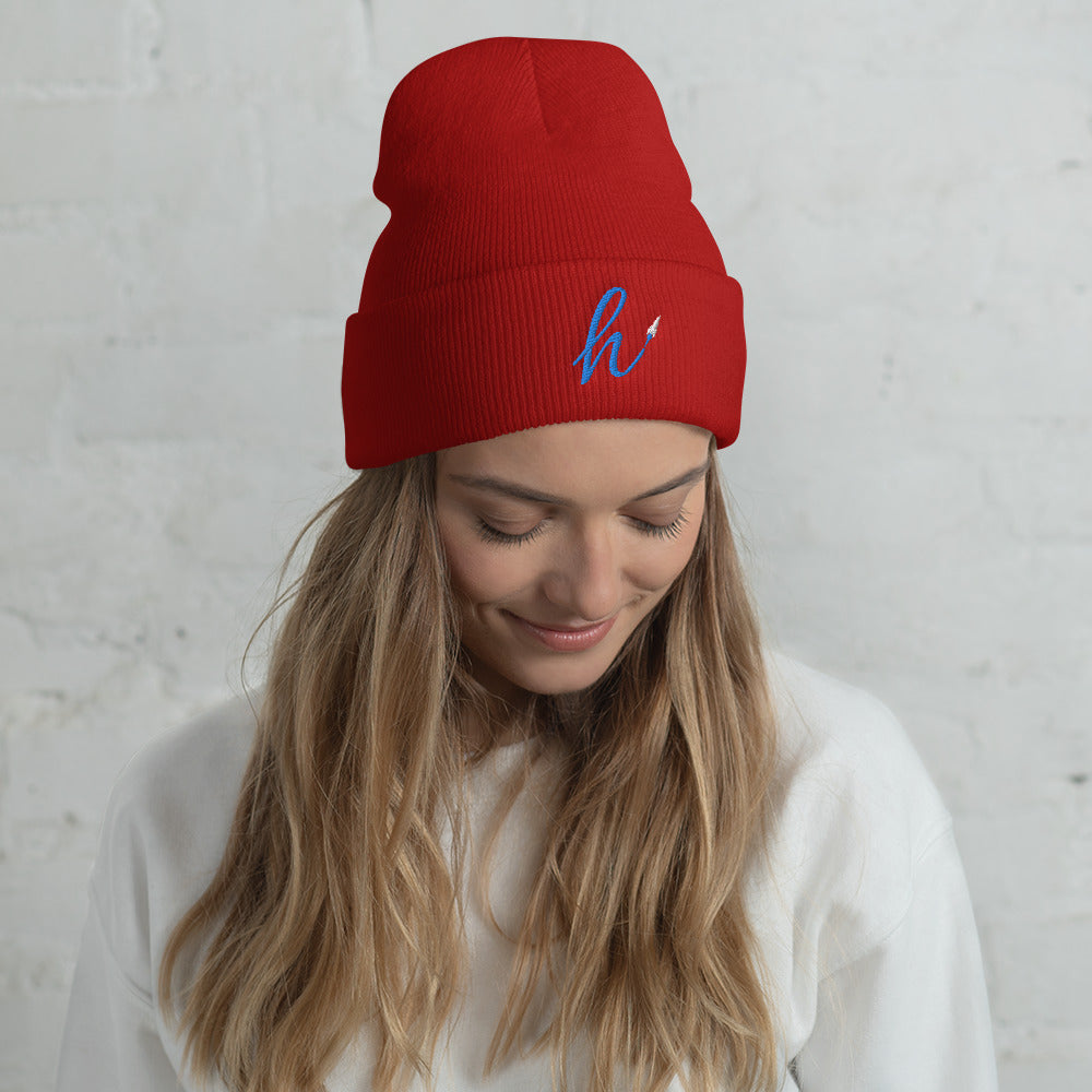 h Rocket (Blue h) Cuffed Beanie