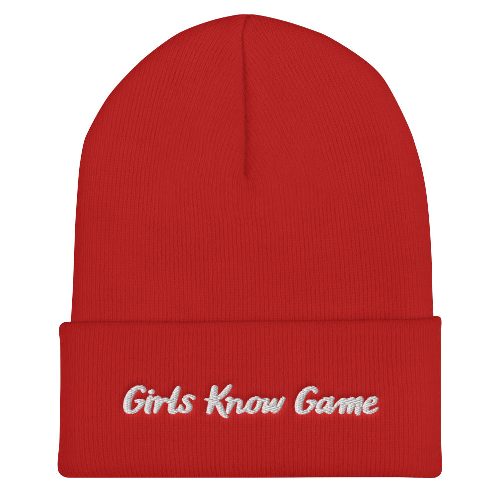 Girls Know Game Cuffed Beanie