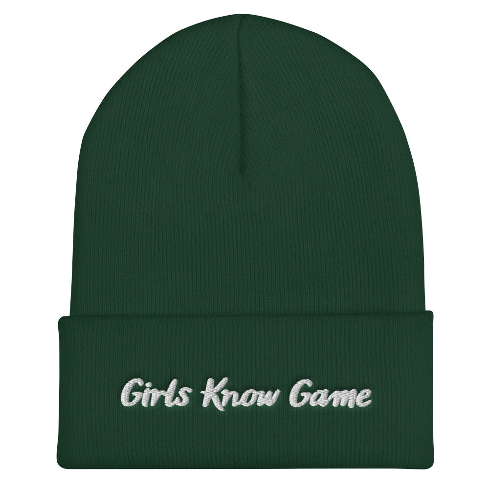 Girls Know Game Cuffed Beanie