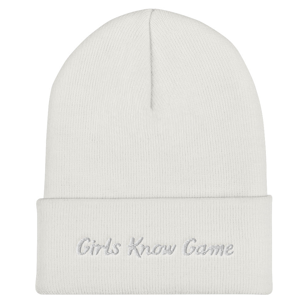 Girls Know Game Cuffed Beanie