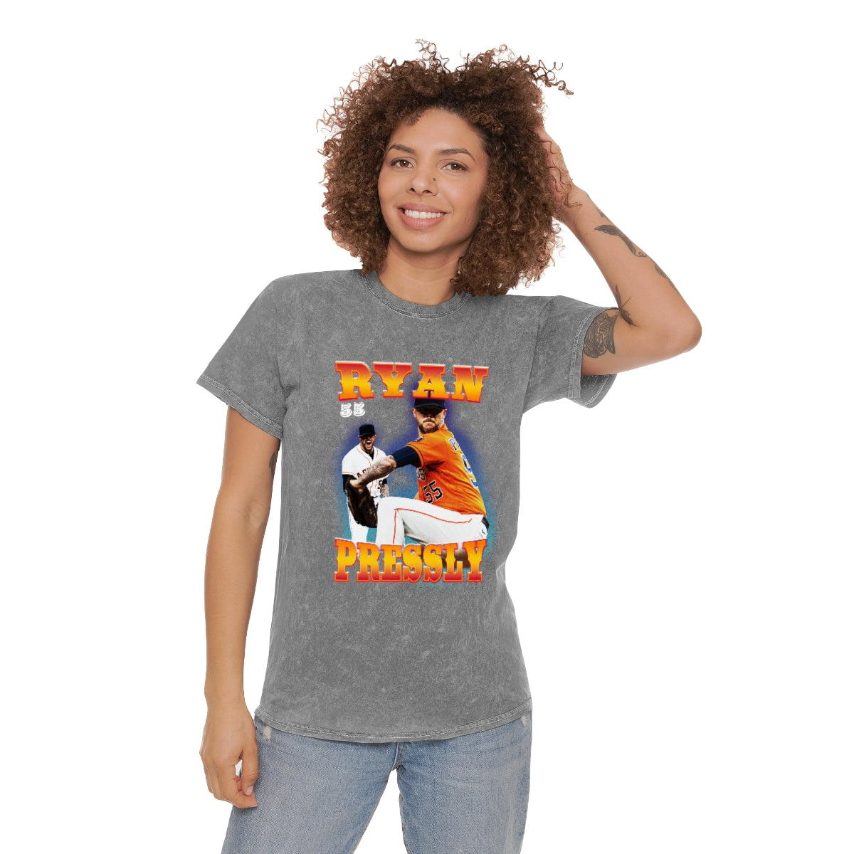Ryan Pressly Vintage Style Unisex Mineral Wash T-Shirt