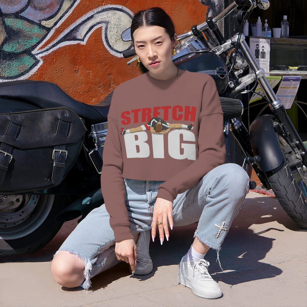 Stretch BIG Cropped Crewneck Sweatshirt