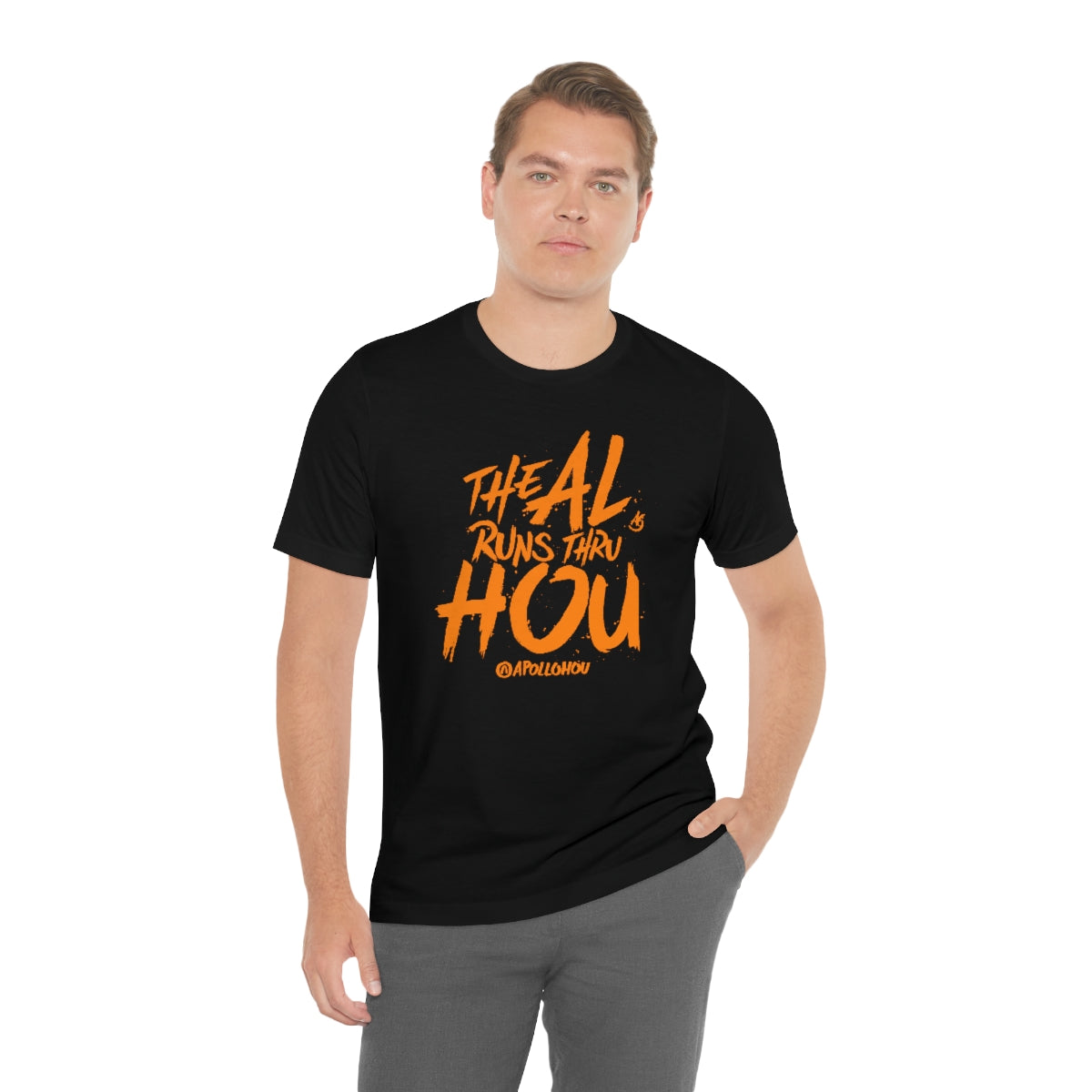 The AL Runs Thru HOU Unisex Jersey Tee