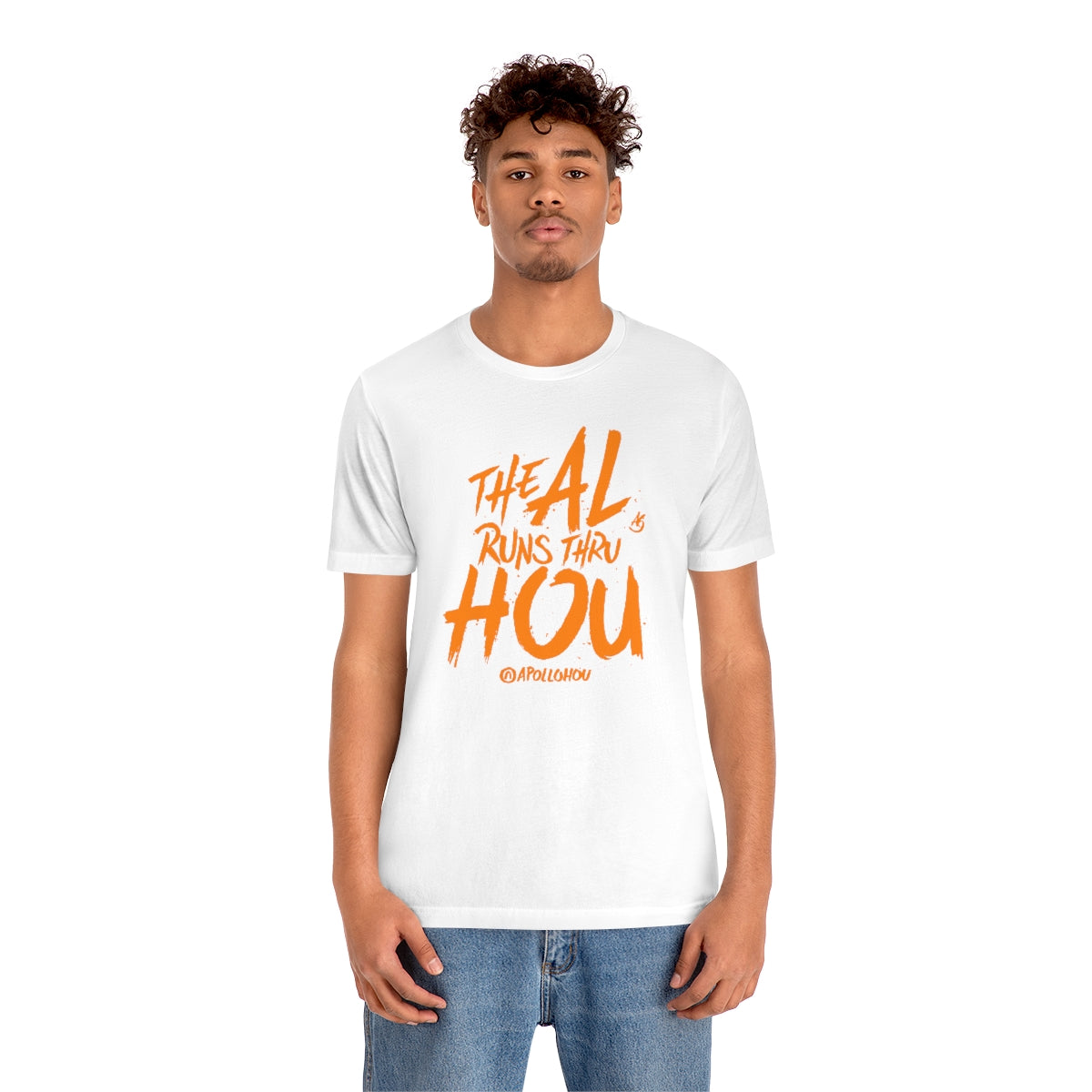 The AL Runs Thru HOU Unisex Jersey Tee