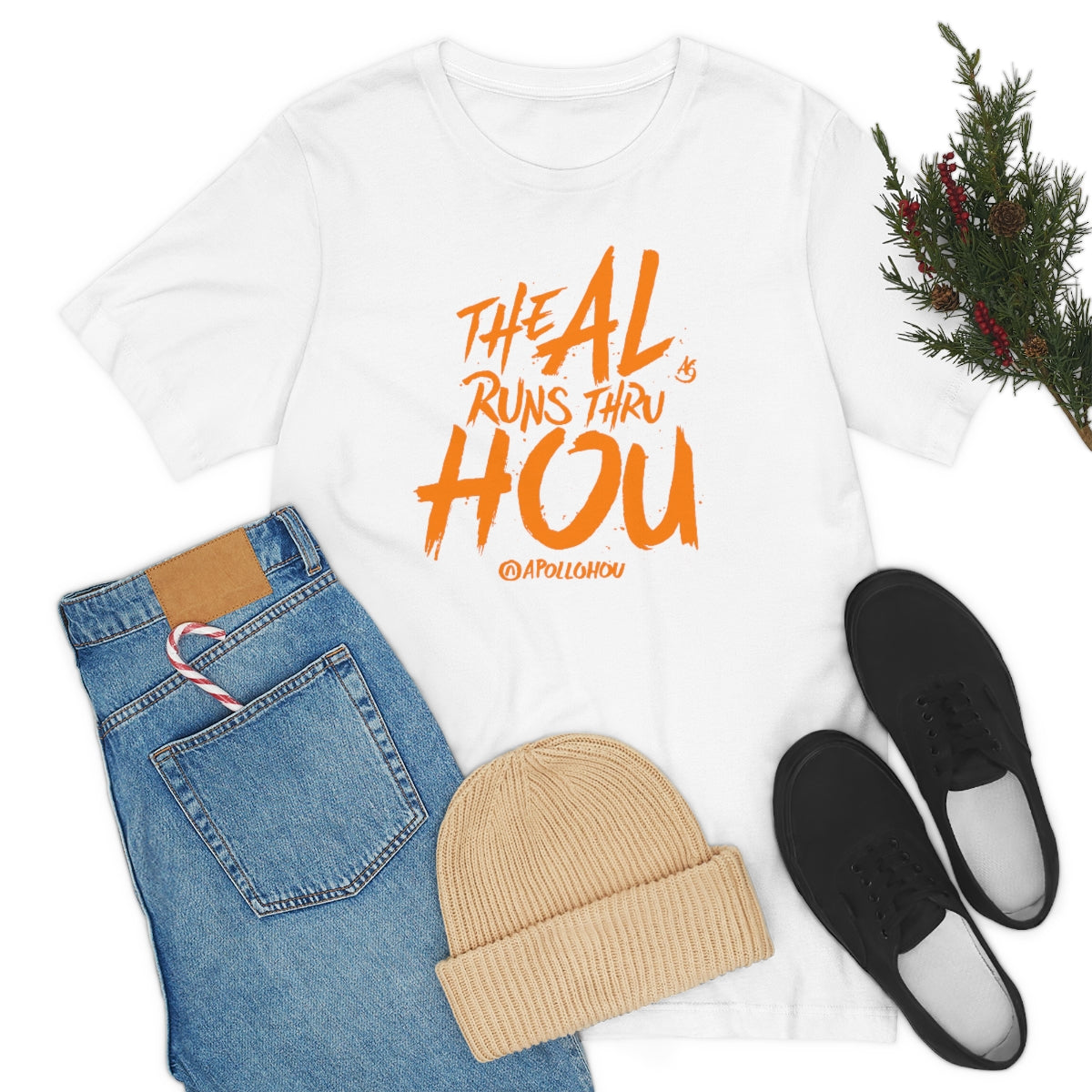 The AL Runs Thru HOU Unisex Jersey Tee