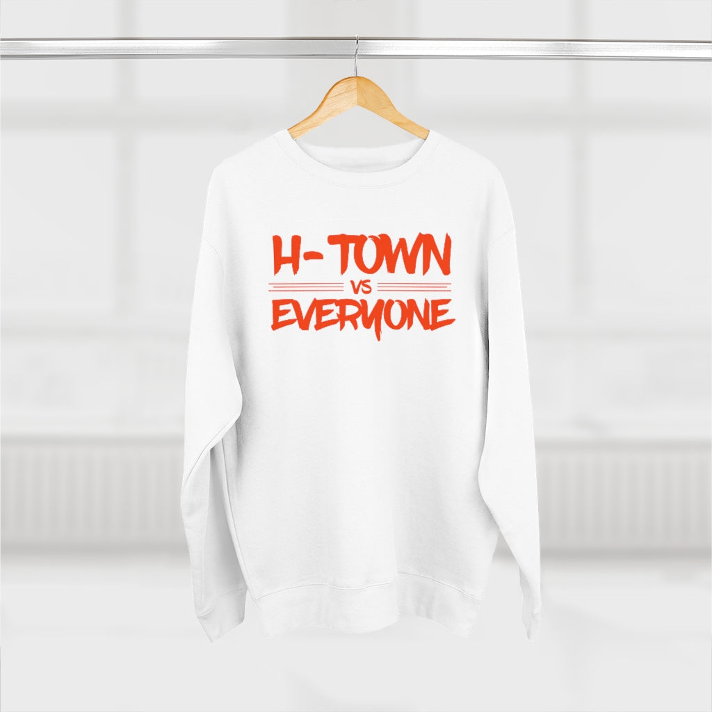 H-Town vs Everyone (Orange Design) Premium Crewneck Sweatshirt