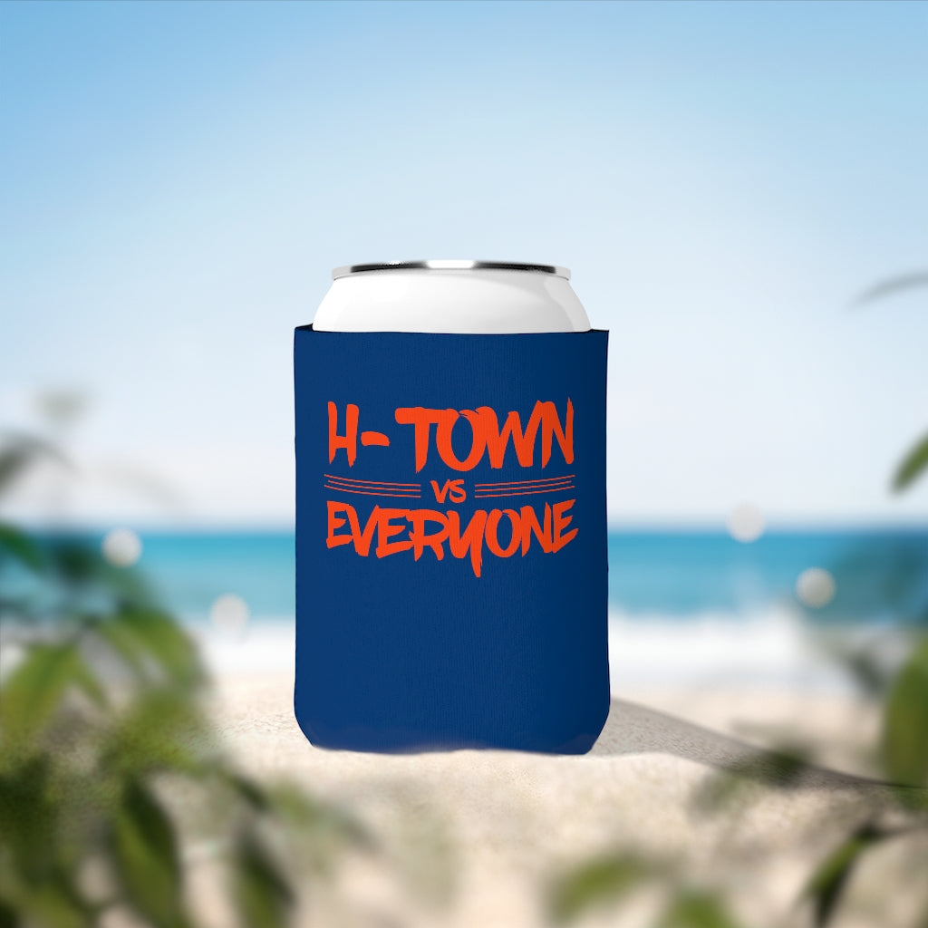 H-Town vs Everyone Navy/Orange Koozie