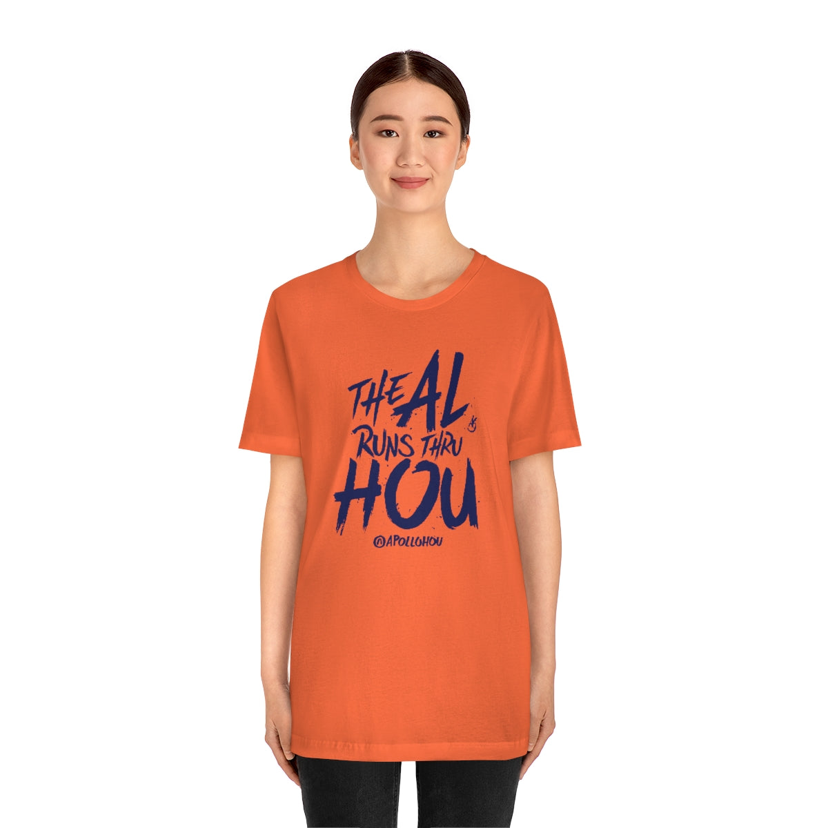 The AL Runs Thru HOU Unisex Jersey Tee