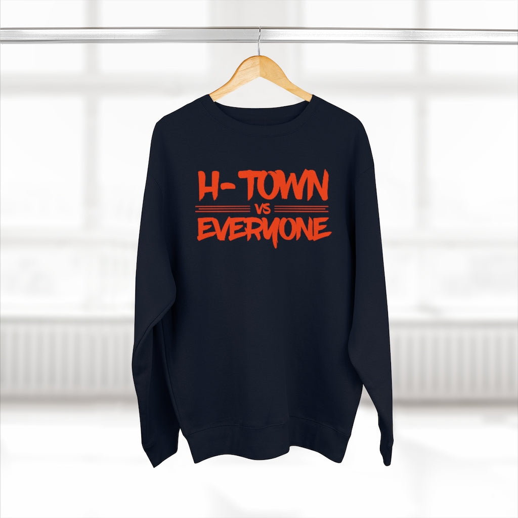 H-Town vs Everyone (Orange Design) Premium Crewneck Sweatshirt