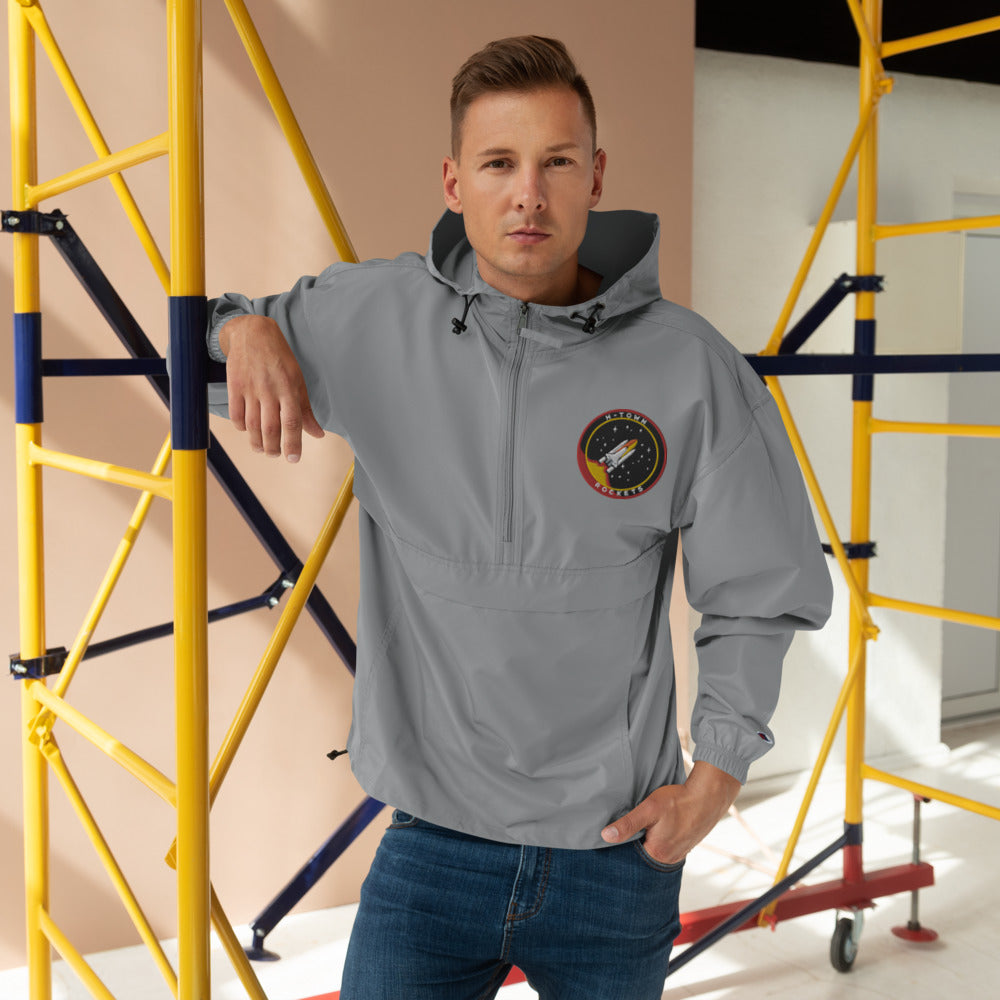 Rocket Patch Embroidered Champion Packable Jacket