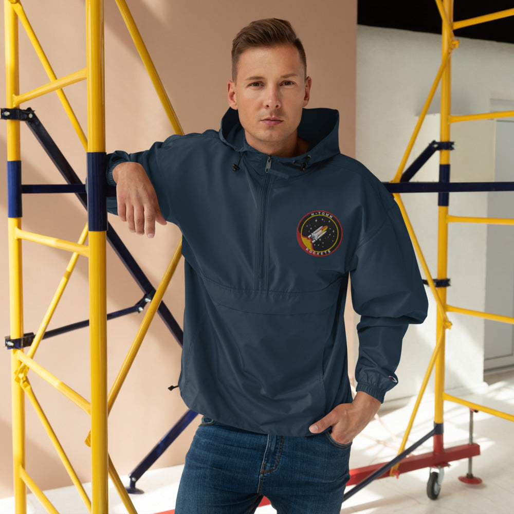 Rocket Patch Embroidered Champion Packable Jacket