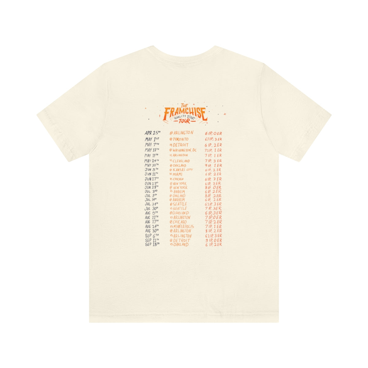 The Framchise QS Tour Unisex Jersey Tee