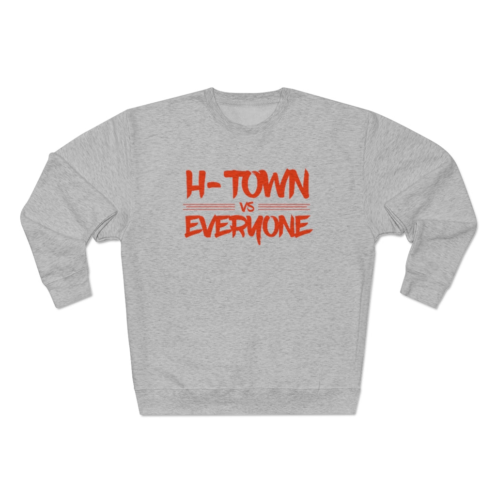 H-Town vs Everyone (Orange Design) Premium Crewneck Sweatshirt