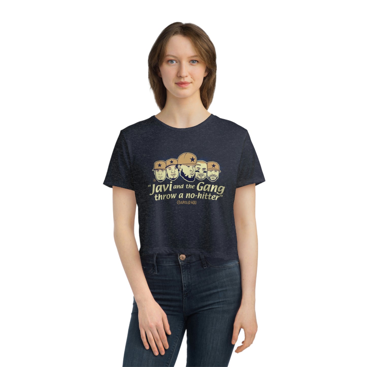 "Javi and the GANG throw a no-hitter" Cropped Tee