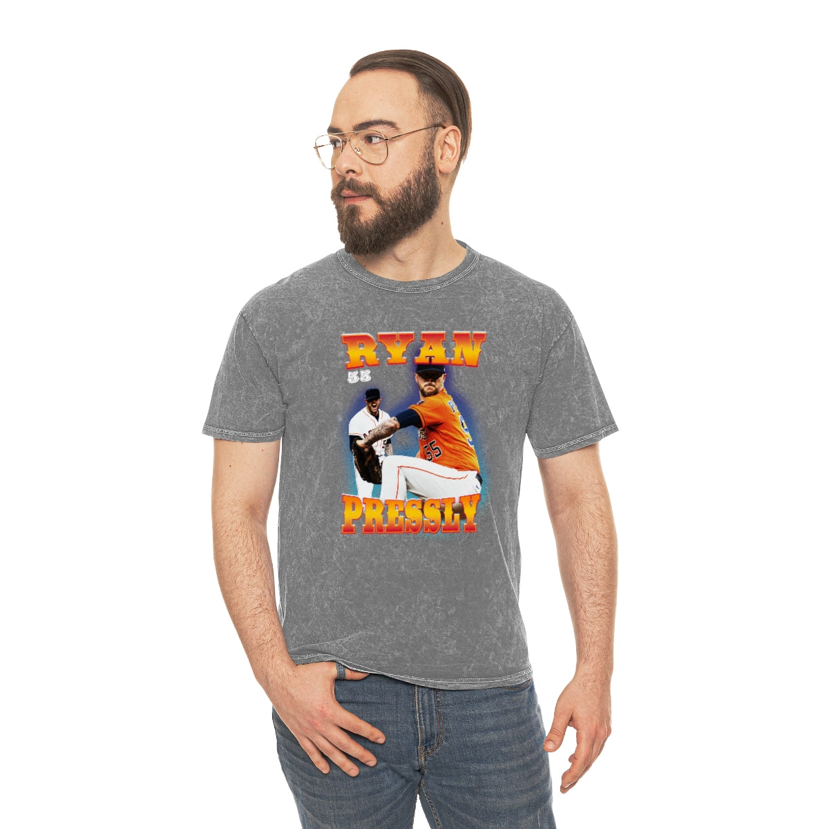Ryan Pressly Vintage Style Unisex Mineral Wash T-Shirt