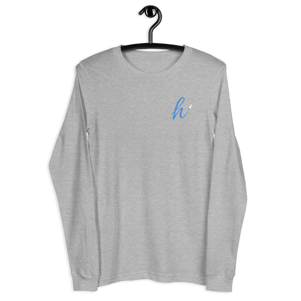 h Rocket (Blue h) Unisex Long Sleeve Tee