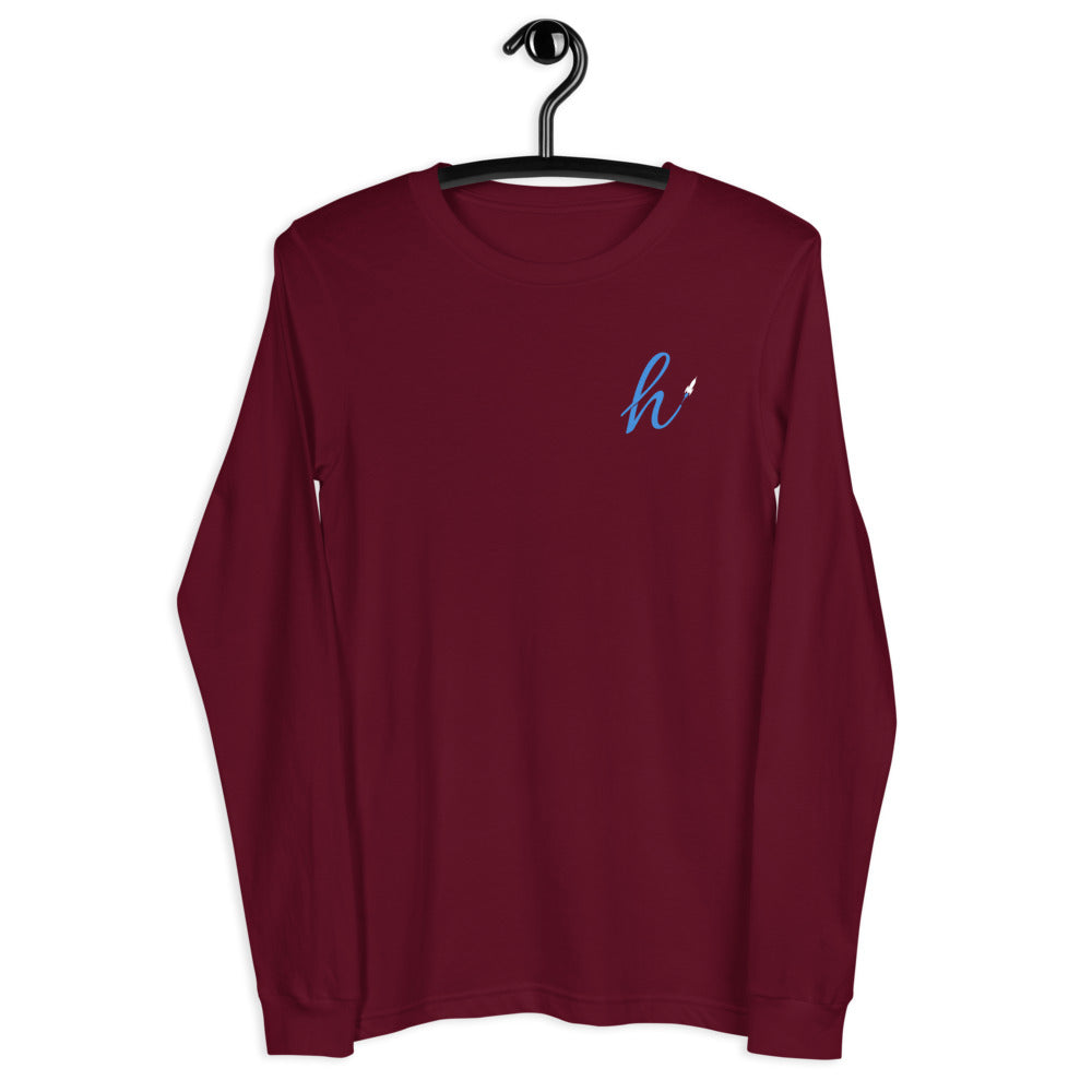 h Rocket (Blue h) Unisex Long Sleeve Tee