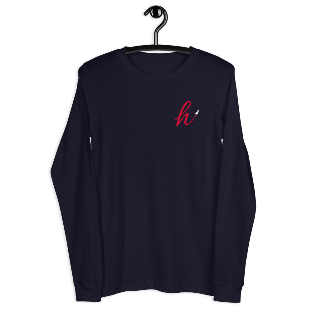 h Rocket (Red h) Unisex Long Sleeve Tee