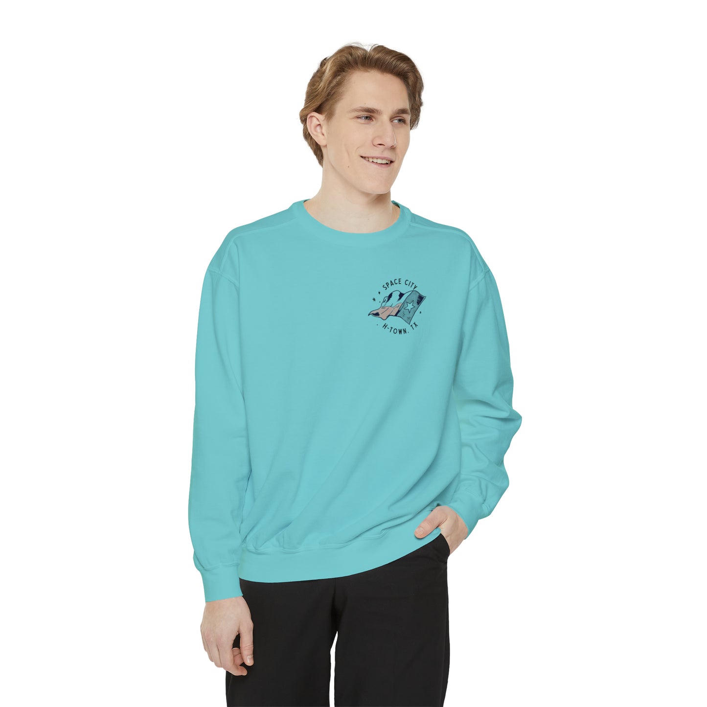 Space City Texas (Saturn) Unisex Comfort Colors Sweatshirt