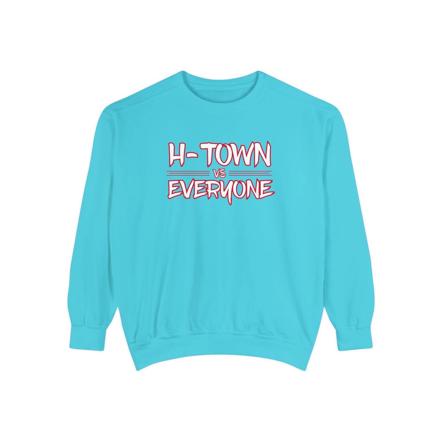H-Town vs Everyone (HOU Blue) Alt Unisex Comfort Colors Sweatshirt