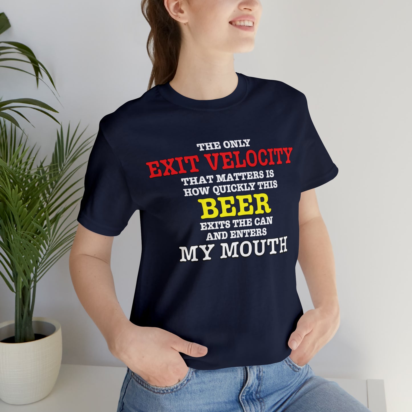 Beer Exit Velo Unisex Jersey Short Sleeve Tee