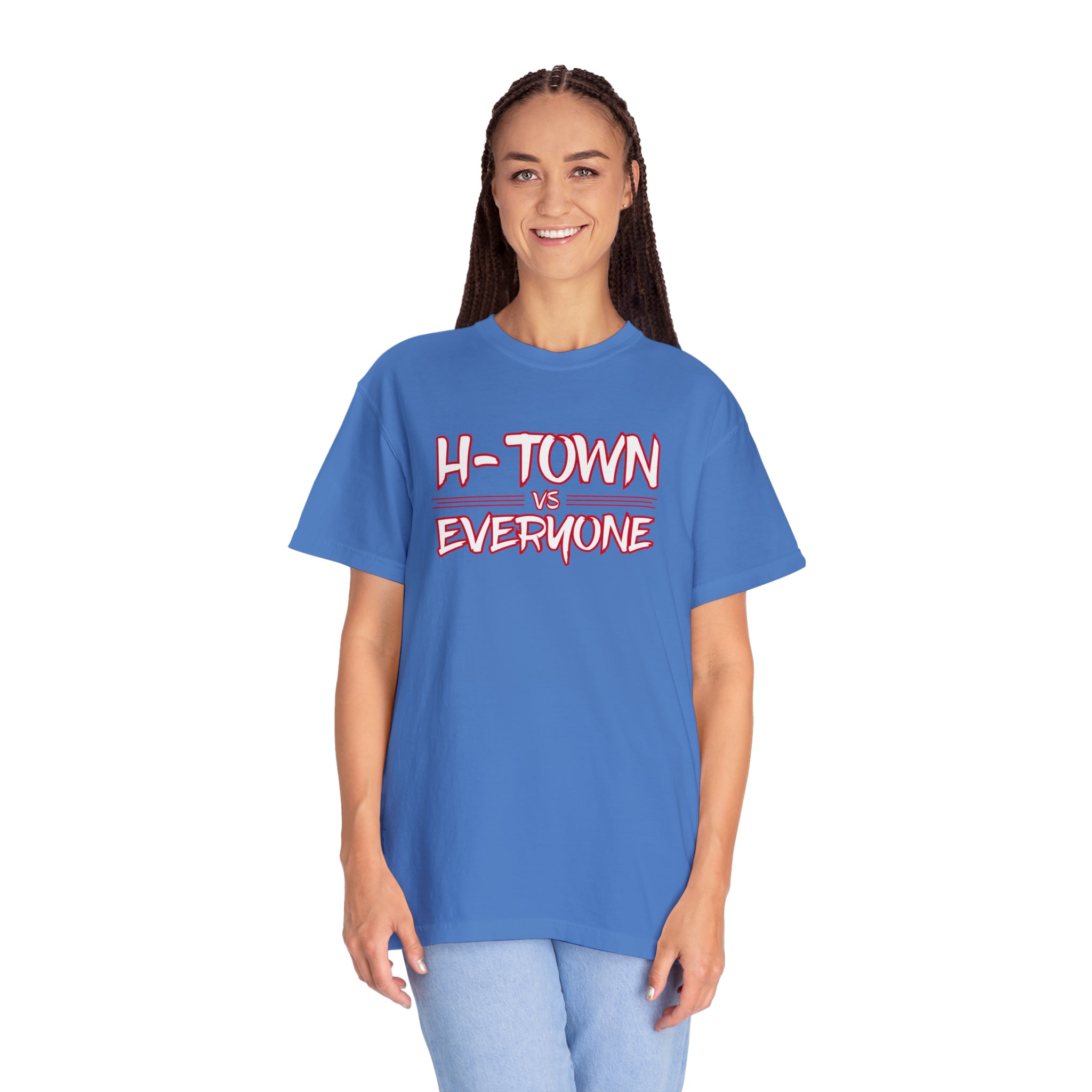 H-Town vs Everyone (HOU Blue) Alt Premium Unisex Comfort Colors T