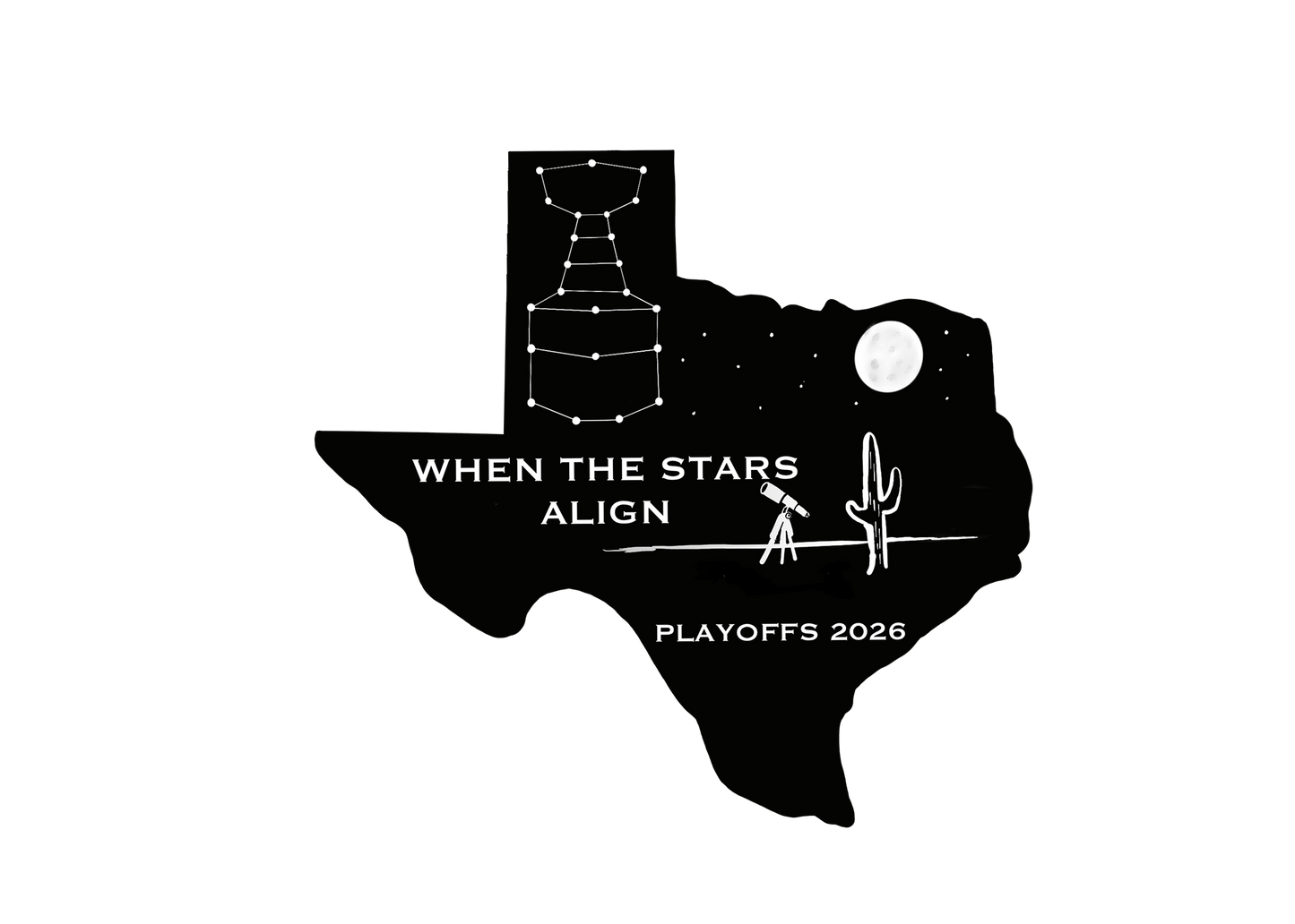 When the Stars Align - Texas Hockey 2026 Playoffs Shirt