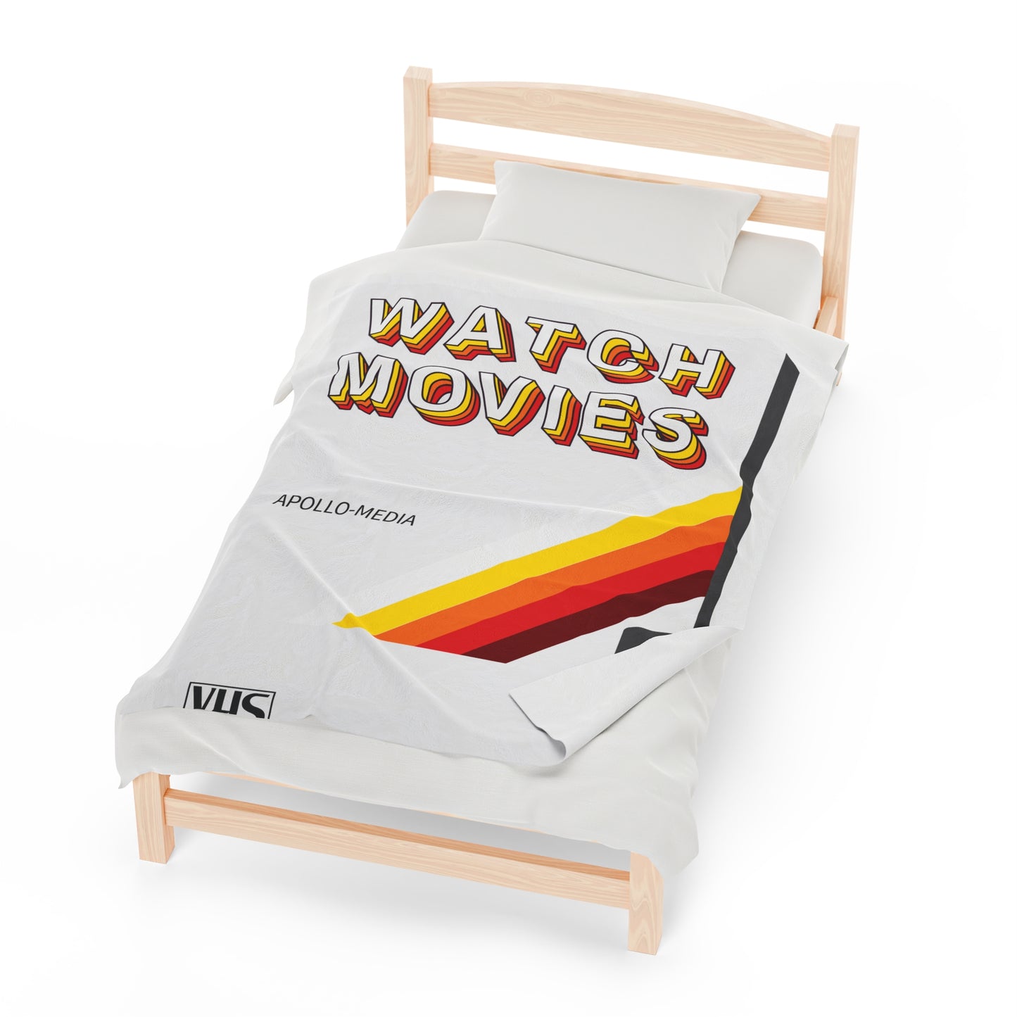 Apollo Watch Movies VHS Velveteen Plush Blanket