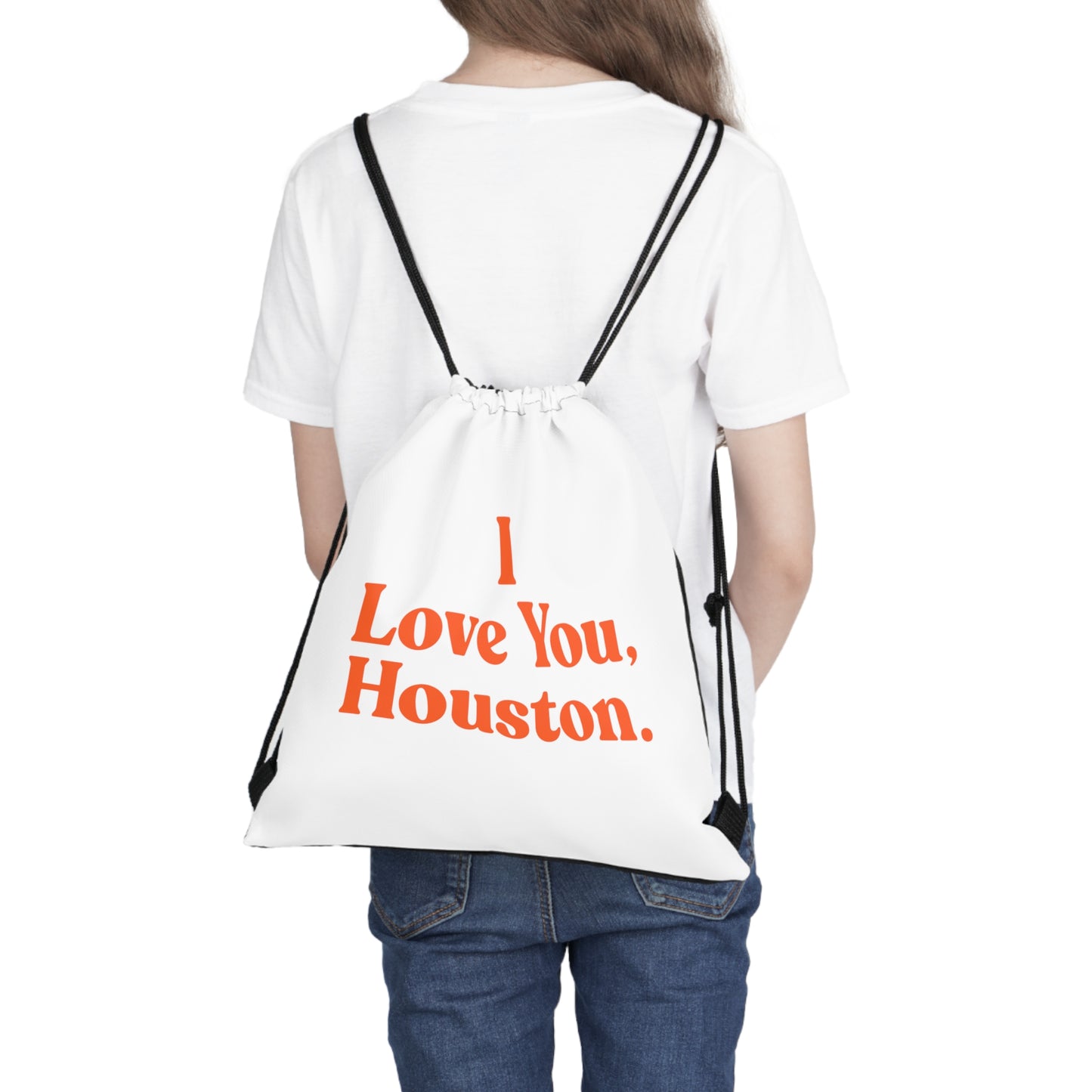 I Love You, Houston Drawstring Bag