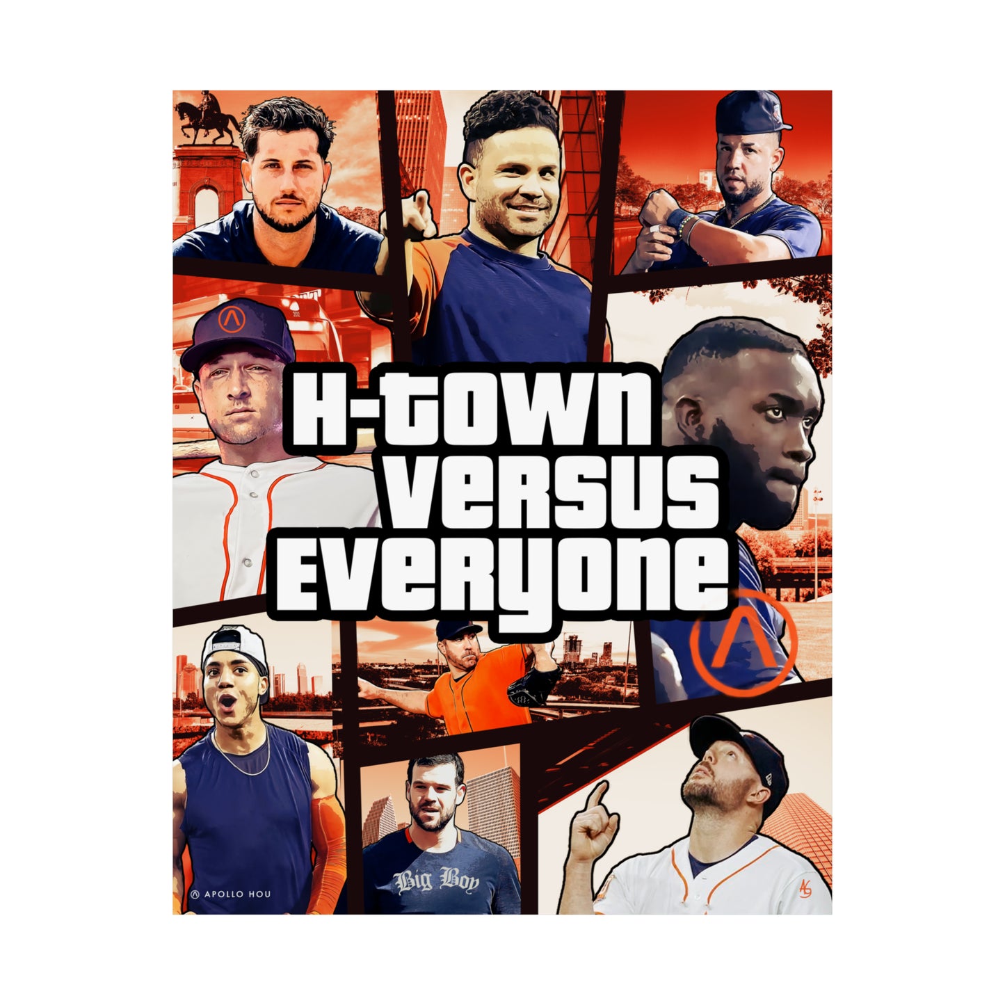 Htown GTA (Baseball) - Premium Matte Vertical Print