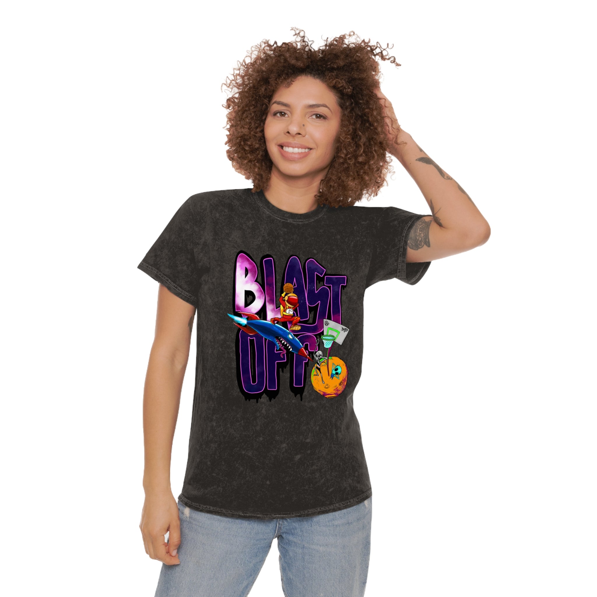 Blast Off Vintage Style Unisex Mineral Wash T-Shirt – ApolloHOU