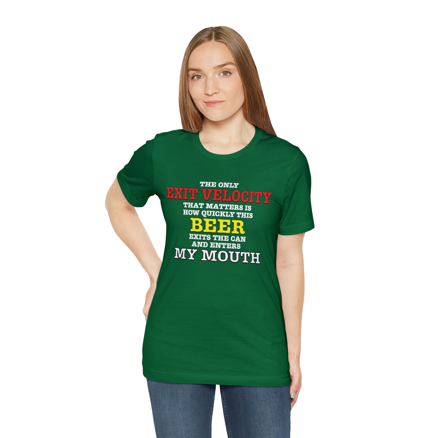 Beer Exit Velo Unisex Jersey Short Sleeve Tee