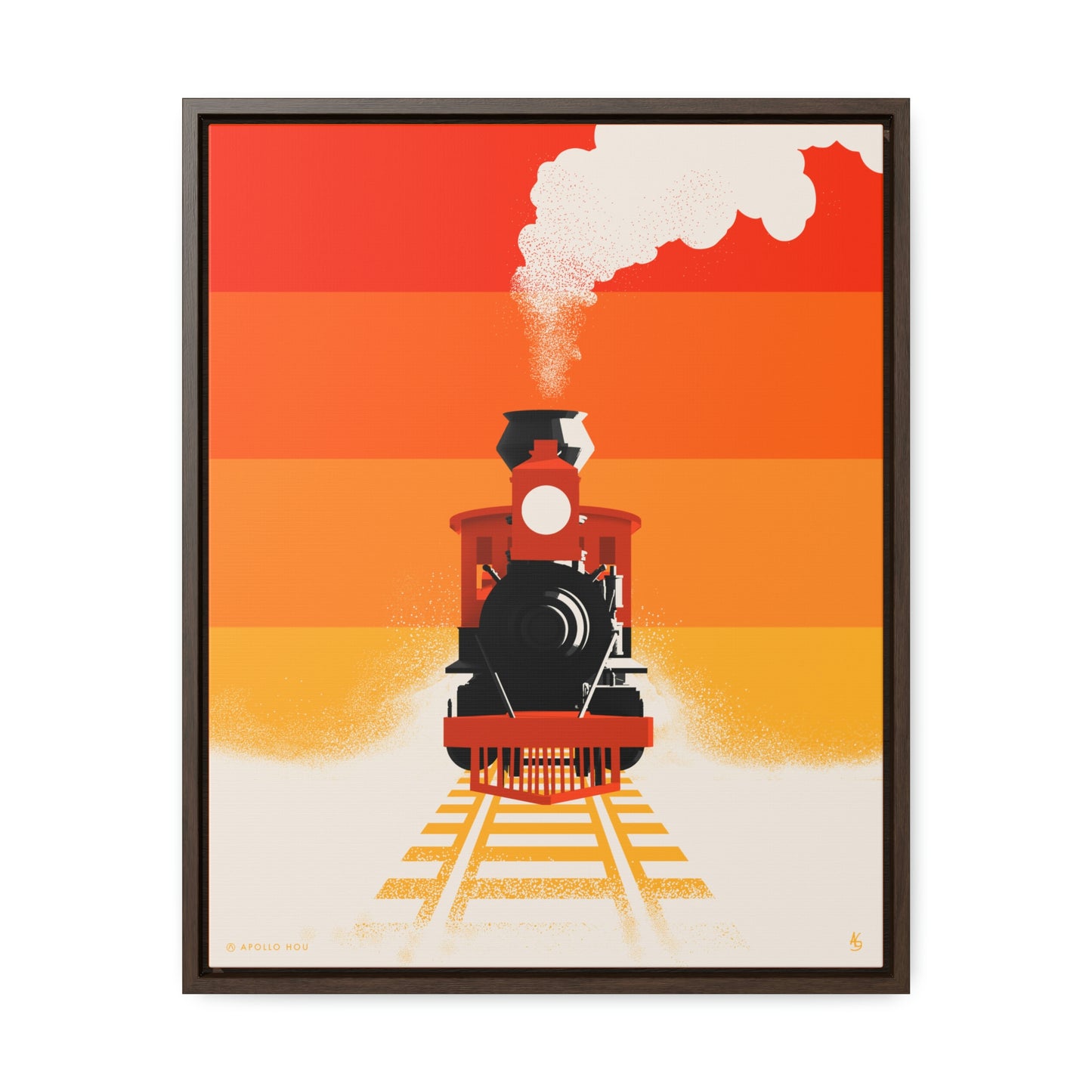 Train - Premium Canvas Wrap with Vertical Frame