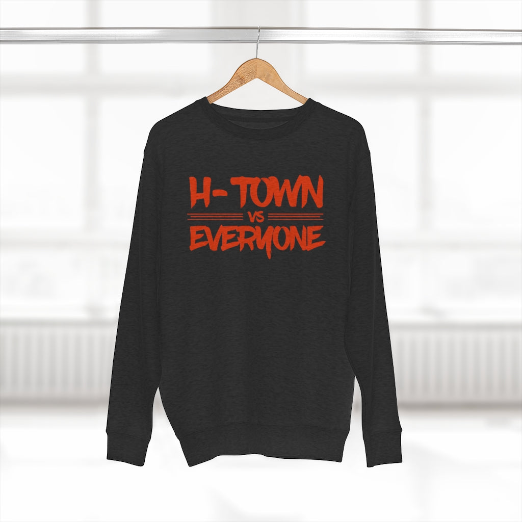 H-Town vs Everyone (Orange Design) Premium Crewneck Sweatshirt