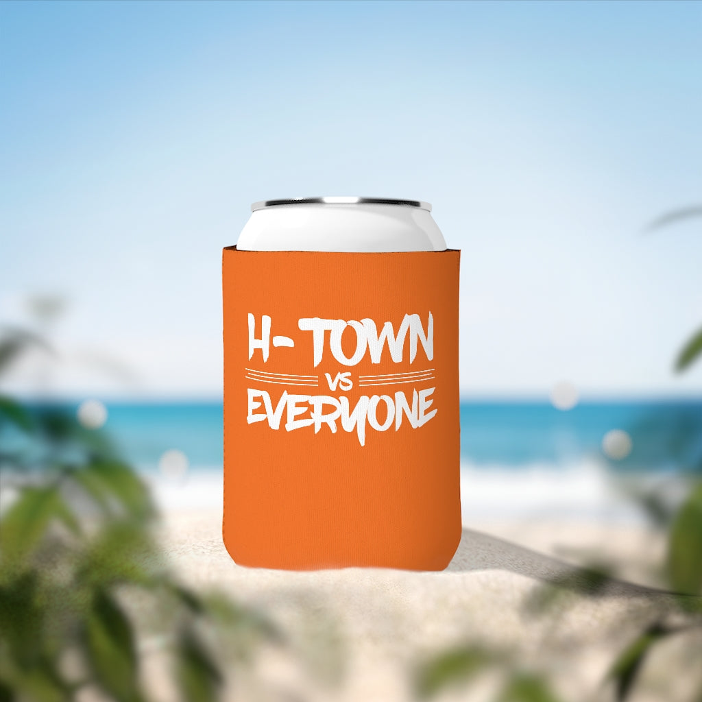 H-Town vs Everyone Orange/White Koozie