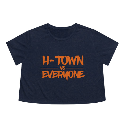 H-Town vs Everyone Cropped Tee Orange