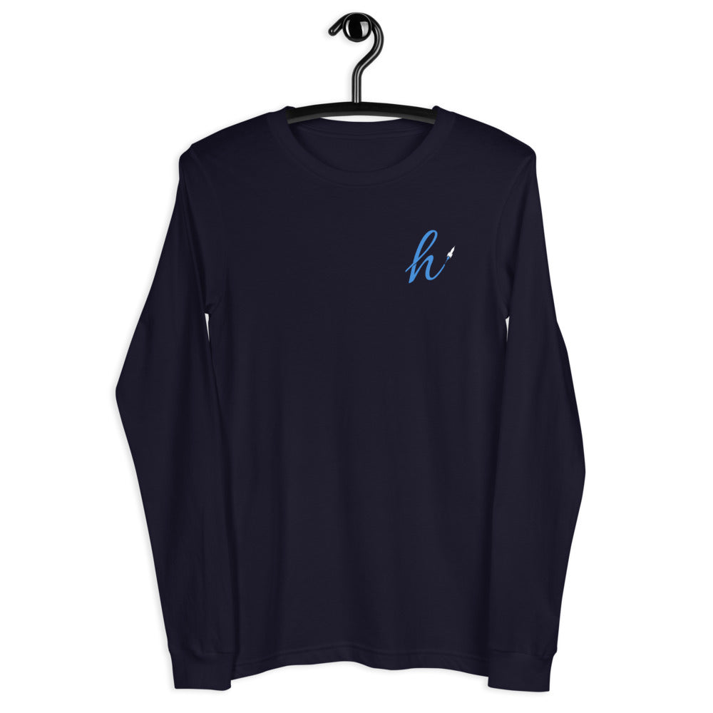 h Rocket (Blue h) Unisex Long Sleeve Tee